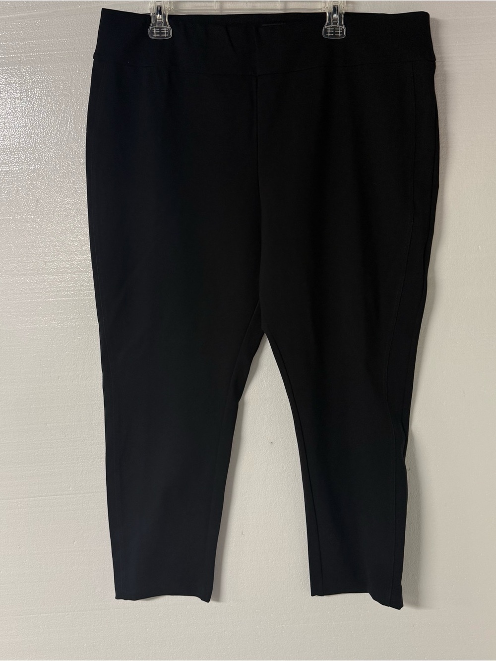 Express Ponte Pants Women XXL Black Pull On Ankle Elastic Waist Stretch Rayon